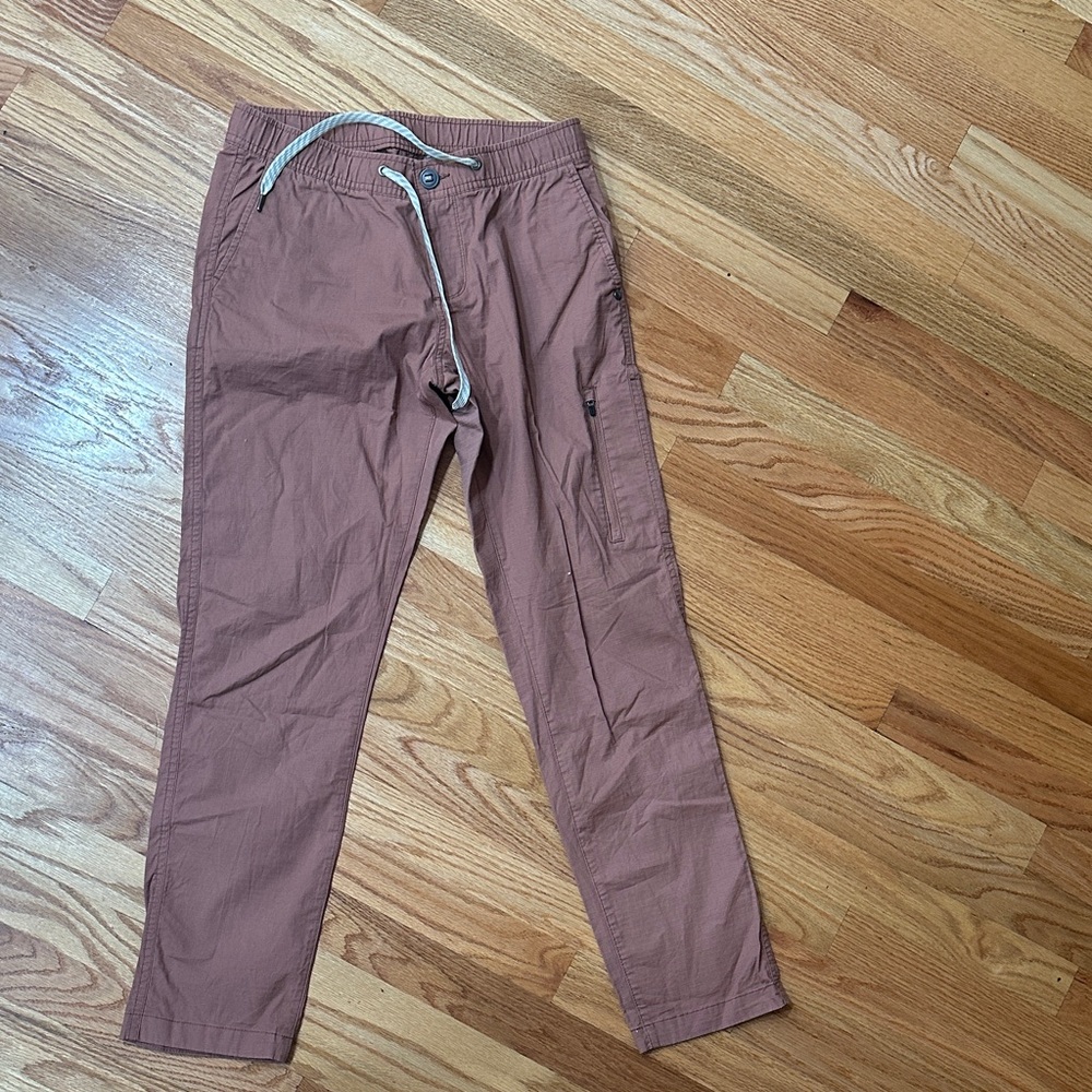 Vuori Earthy Clay Rip Stop Pants with Drawstring